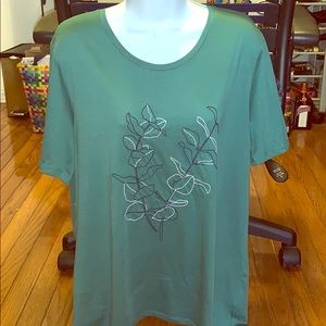 NWT Banana Republic Embroidered Cotton Tee XL